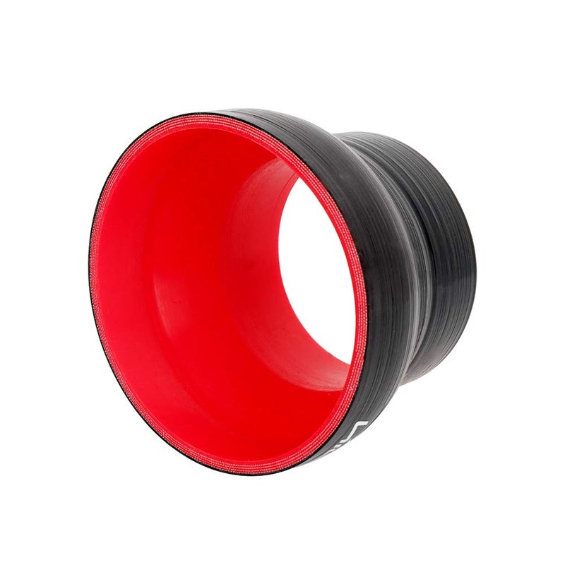 Hiwowsport Straight Reducer 4-Ply High Performance Coupler Silicone Hose 76mm Length for Auto (4.0"(102mm) to 3.0"(76mm), Black+Red) - Image 3